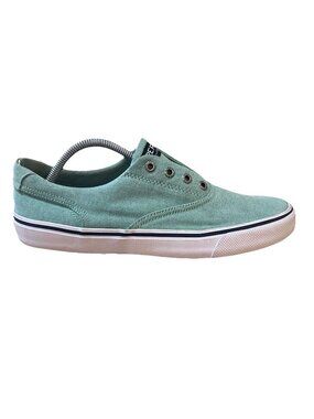 SPERRY TOP SIDER Mint Green Canvas No Lace Boat Deck SHOES Mens 10 STS19253